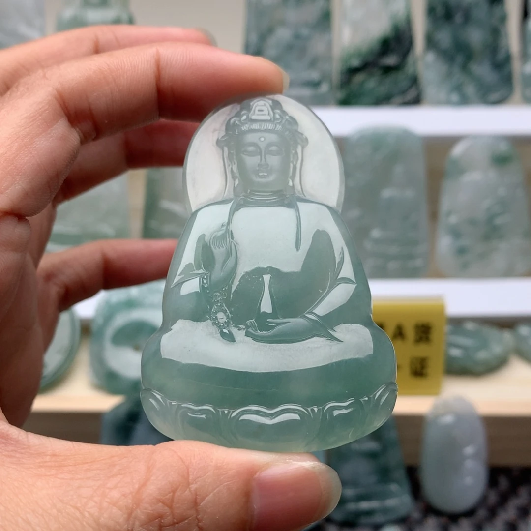 翡翠未镶嵌吊坠(不含链)闷***财素衣