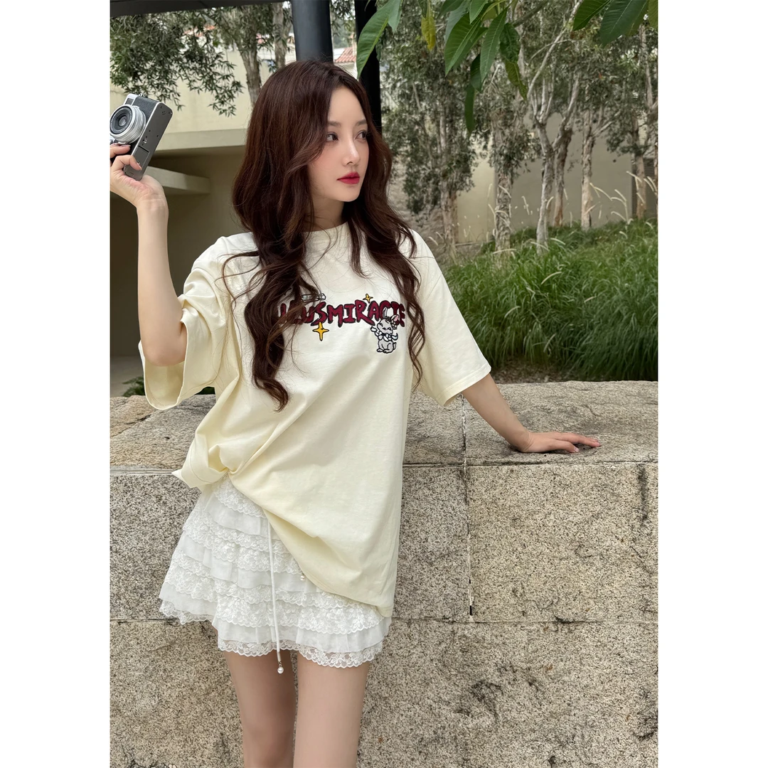 Lulusmiracle【游弋海岸】李小璐同款前后刺绣工艺时尚女士套装