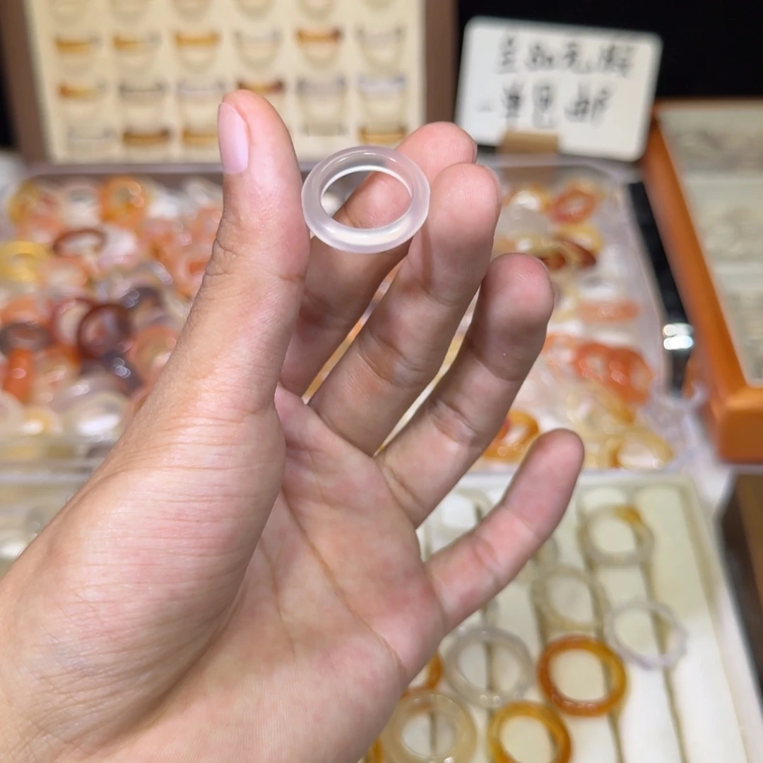 玛瑙/玉髓戒指未镶嵌2号港12