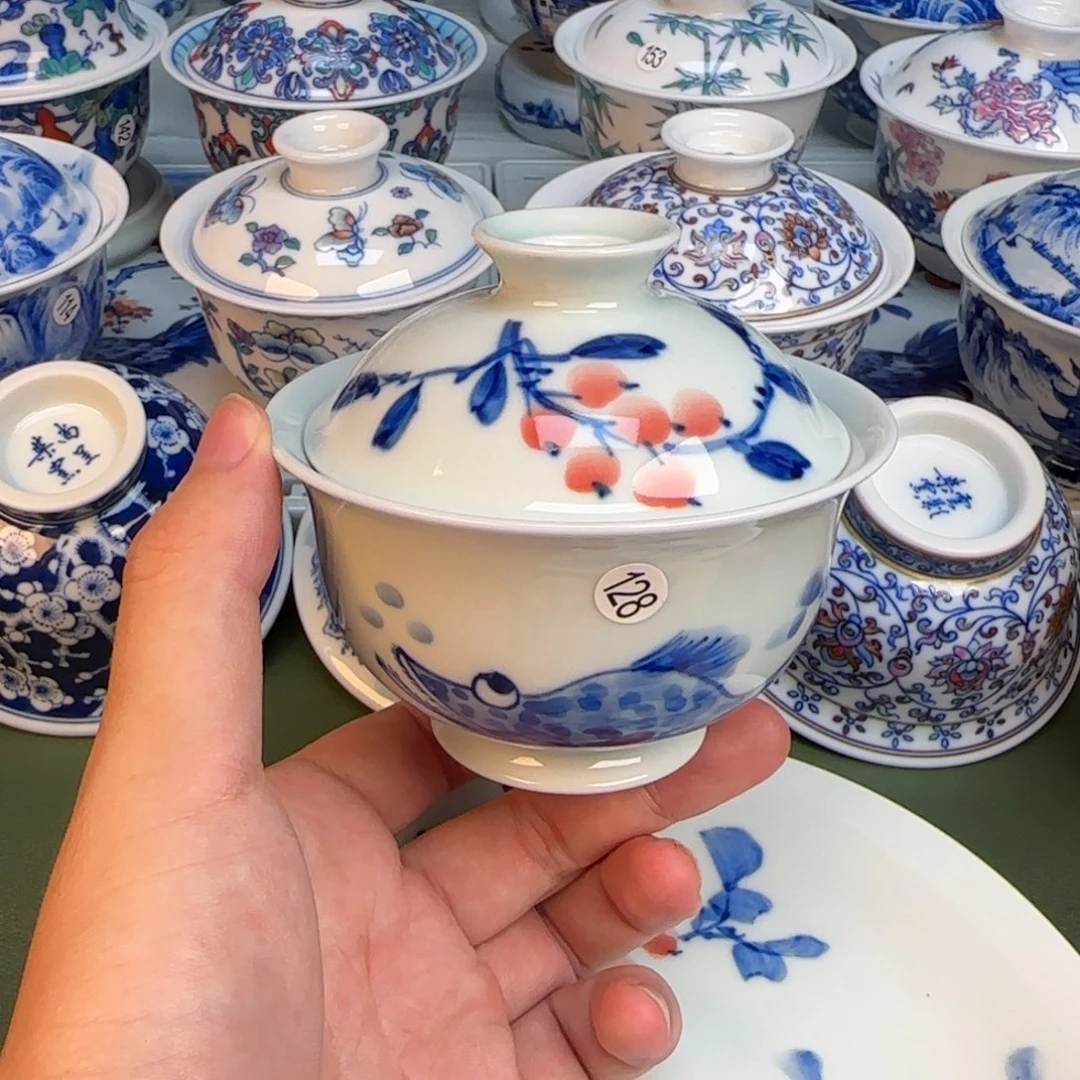 彦祖纯手工手绘茶具128