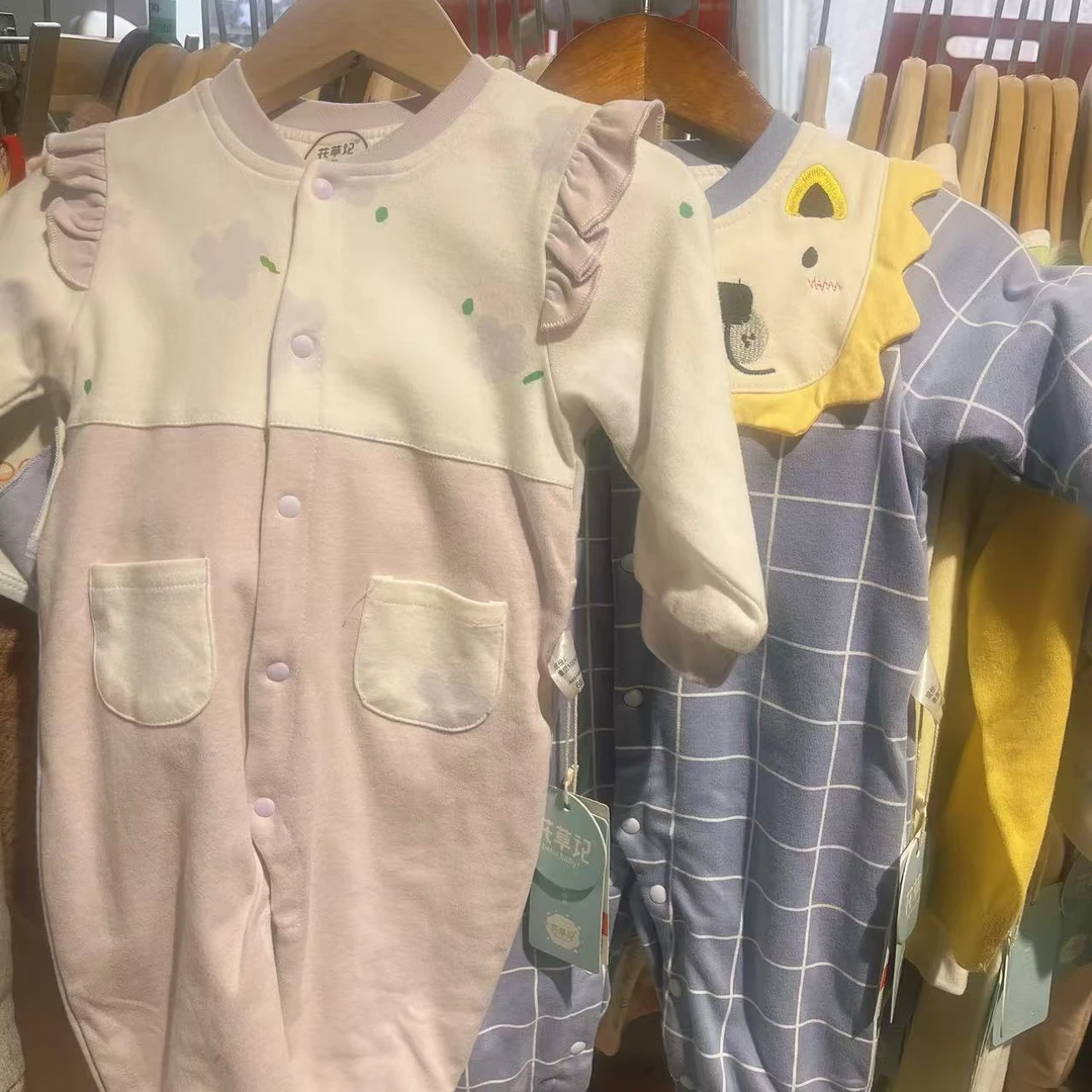 舒适洋气可爱双层婴幼儿爬服连体衣