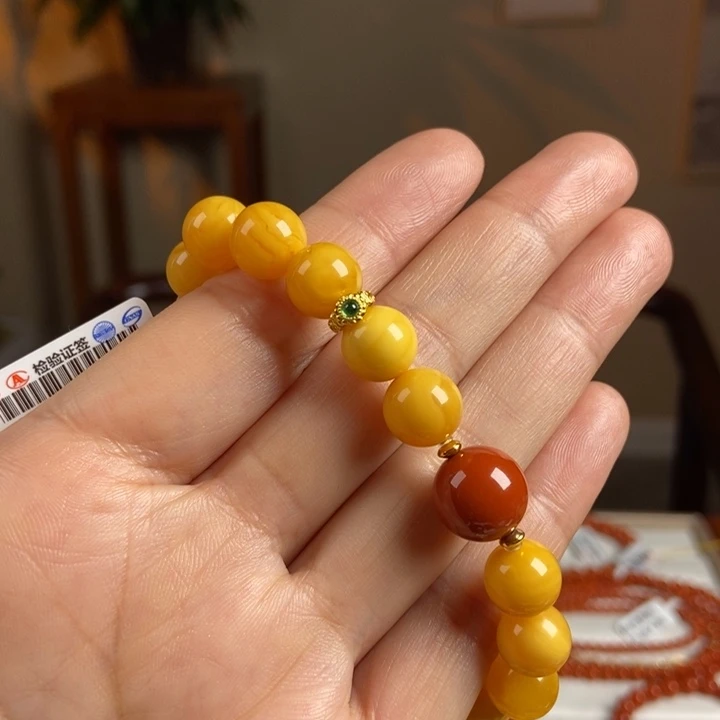琥珀手链未镶嵌蜜蜡手串10