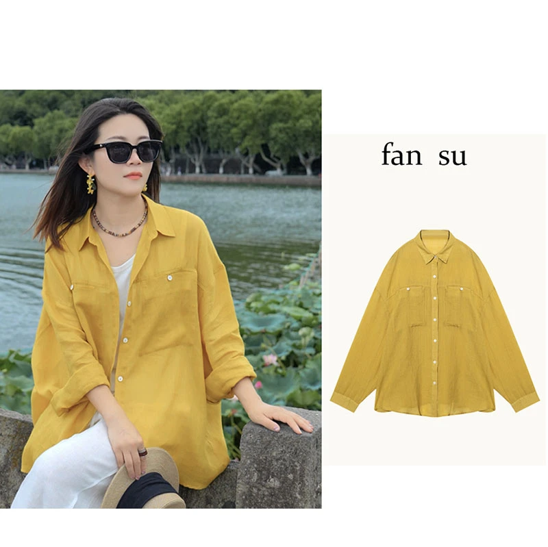41【呼吸粉黛】2025夏新款宽松休闲纯色时尚薄款夏季衬衫