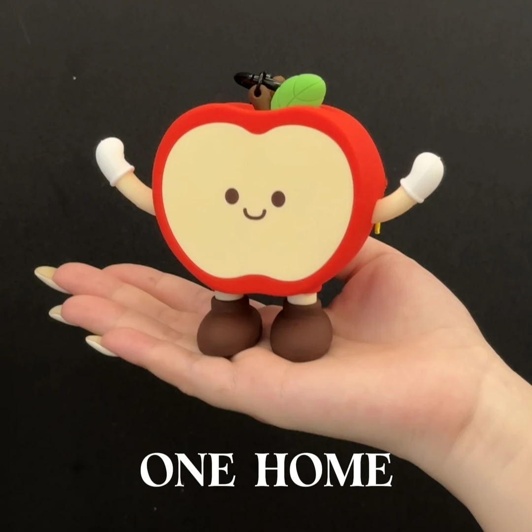 水果系列苹果迷你收纳包儿童可爱钥匙零钱耳机迷你挂件女卡通公仔