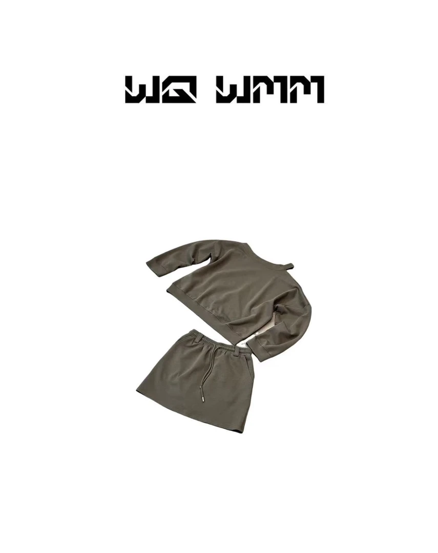 【WQWMM】小众设计早秋单漏肩潮流腔调感显瘦百搭时尚套装25A8025