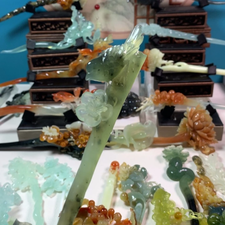 蛇纹石玉发簪未镶嵌