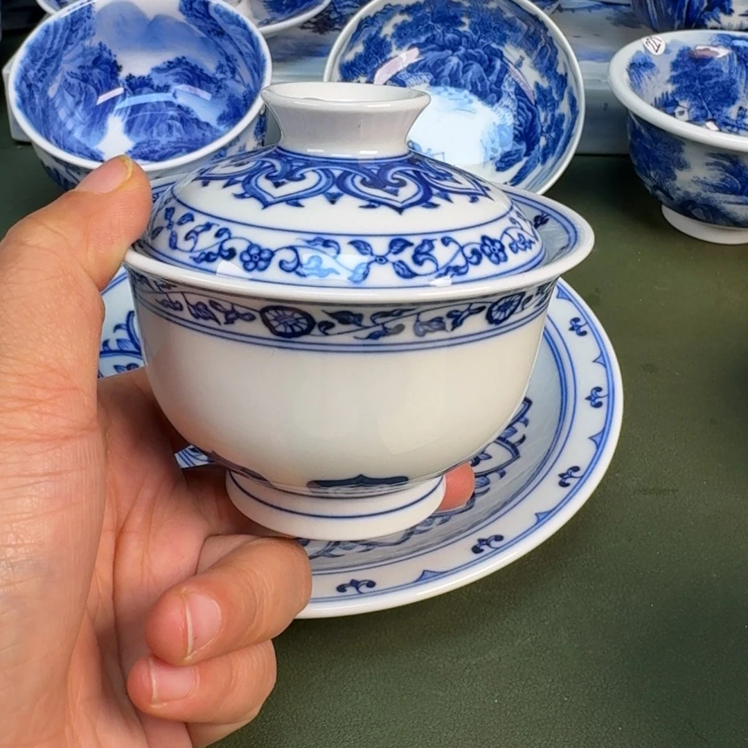 陶瓷景德镇纯手绘茶具圆圆249