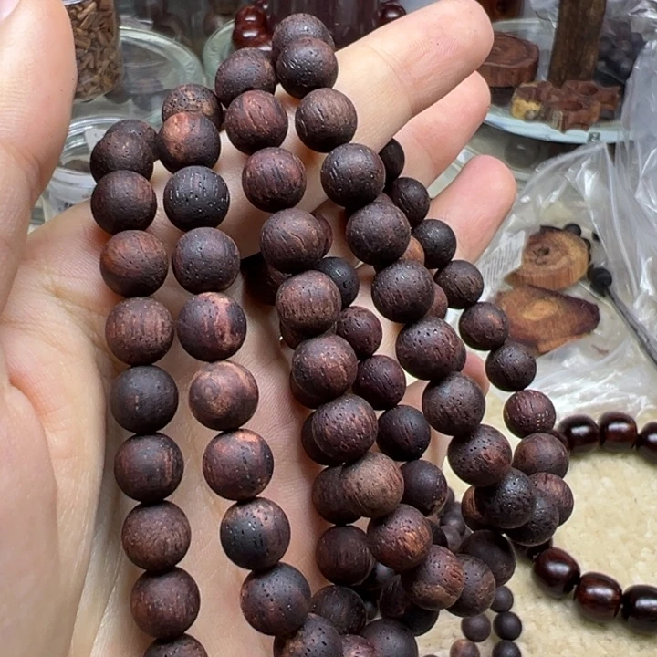 藤类缅甸小叶降真香0.8紫黑油23颗