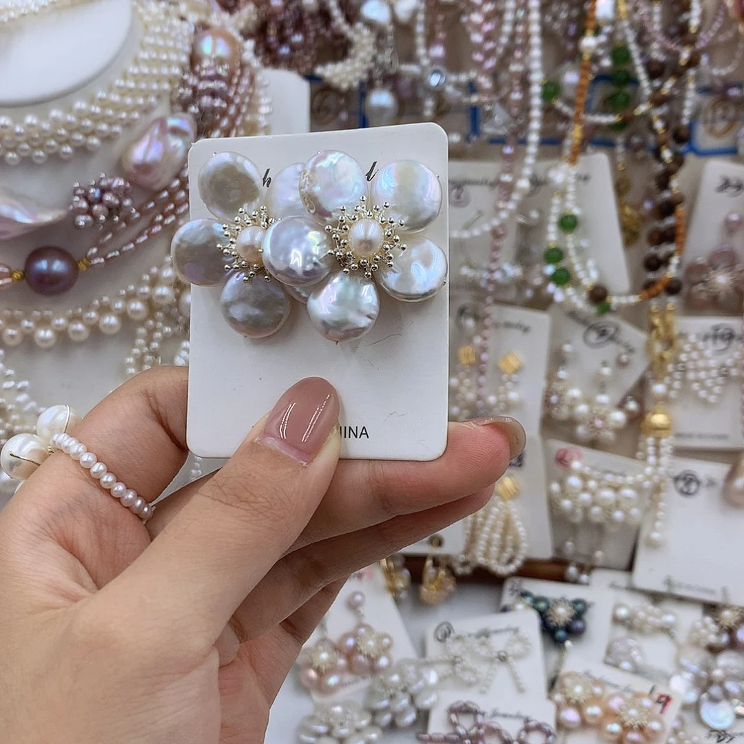 项圈银S925镶嵌淡水珍珠