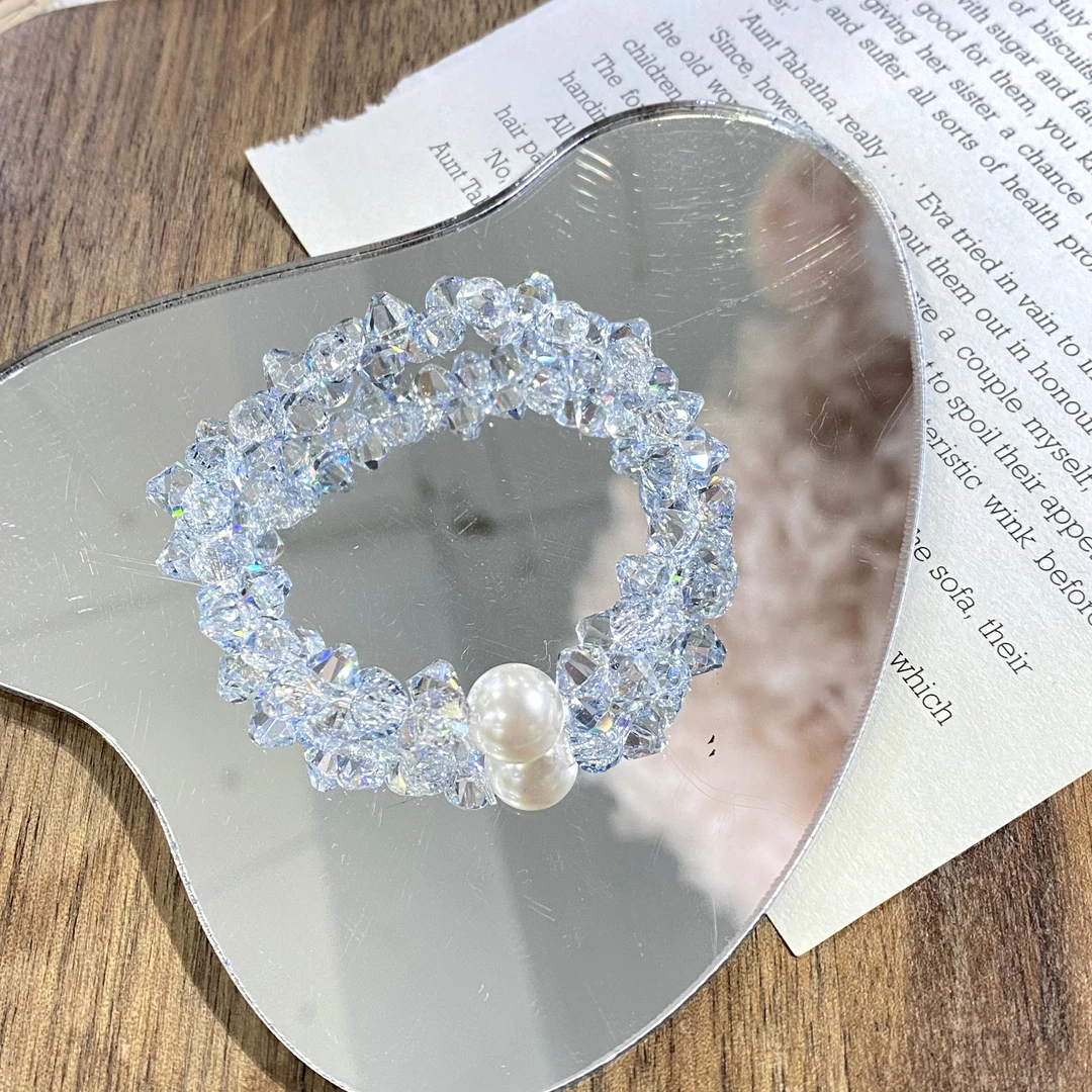 非金属仿珍珠手链 单珠拼晶手链 3105