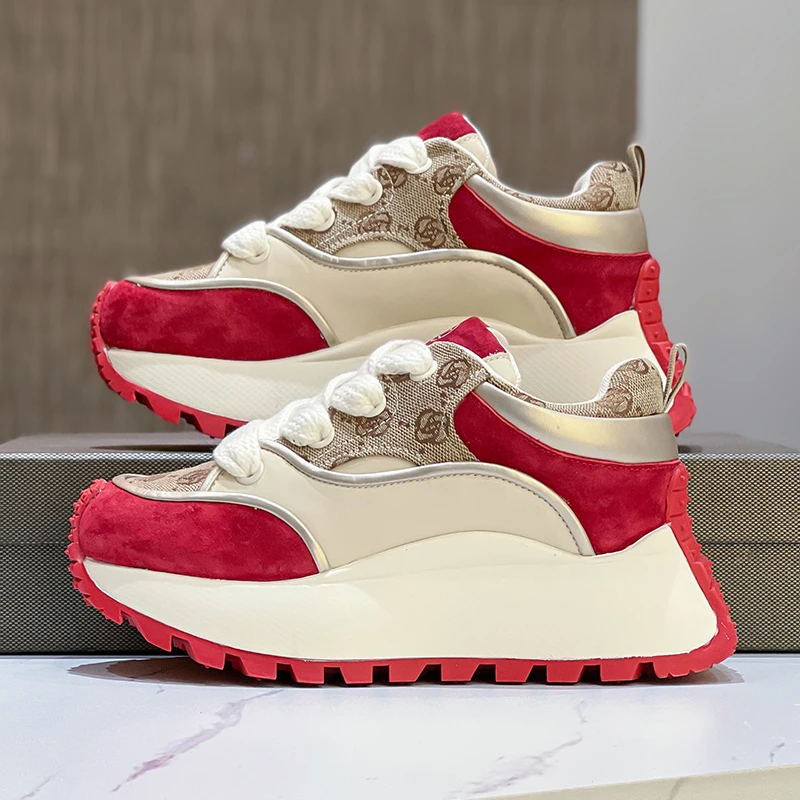 网红老爹鞋女2025秋季新款厚底增高休闲运动鞋时尚小众欧洲站潮鞋