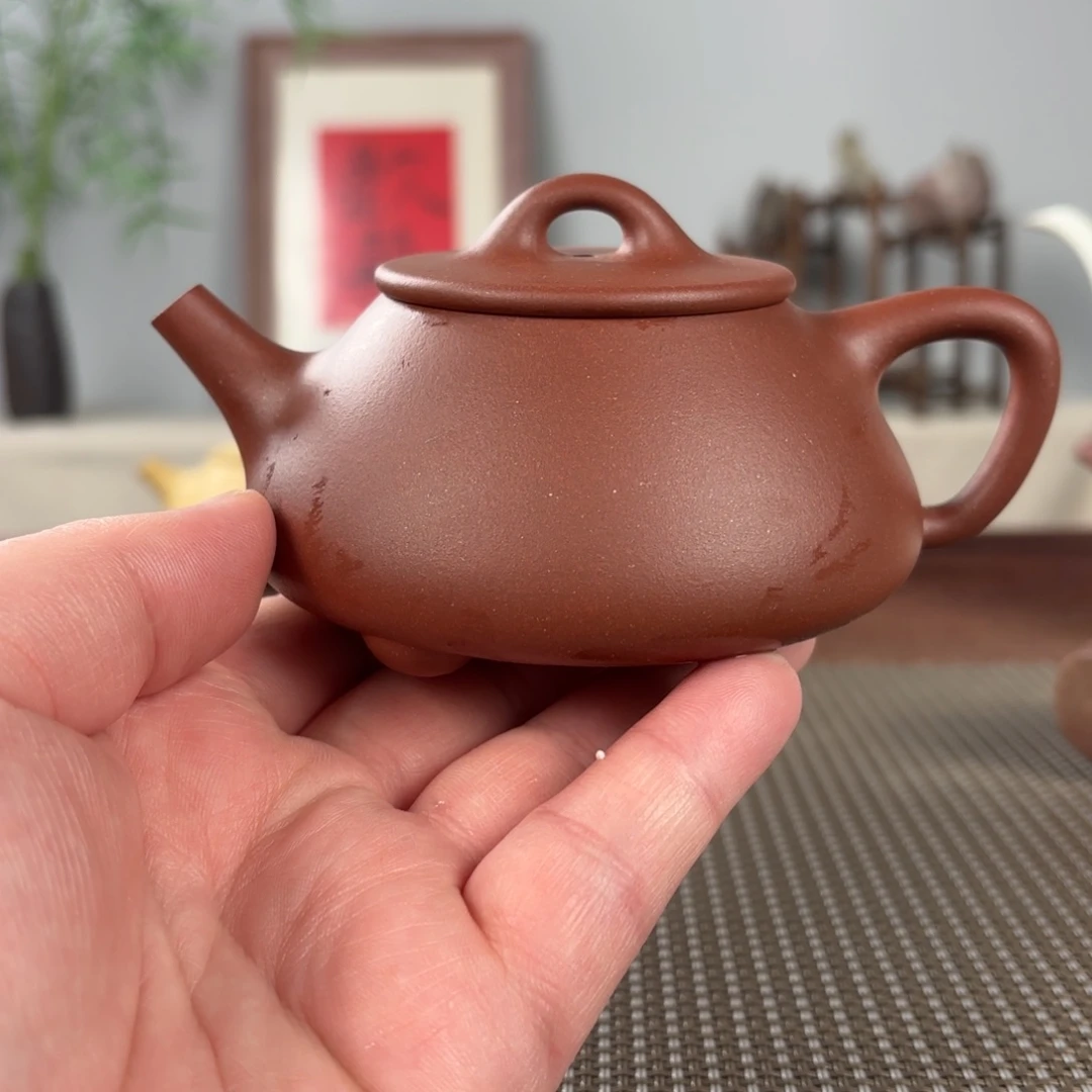 紫砂茶壶酱*包微瑕黄龙山原矿紫砂壶