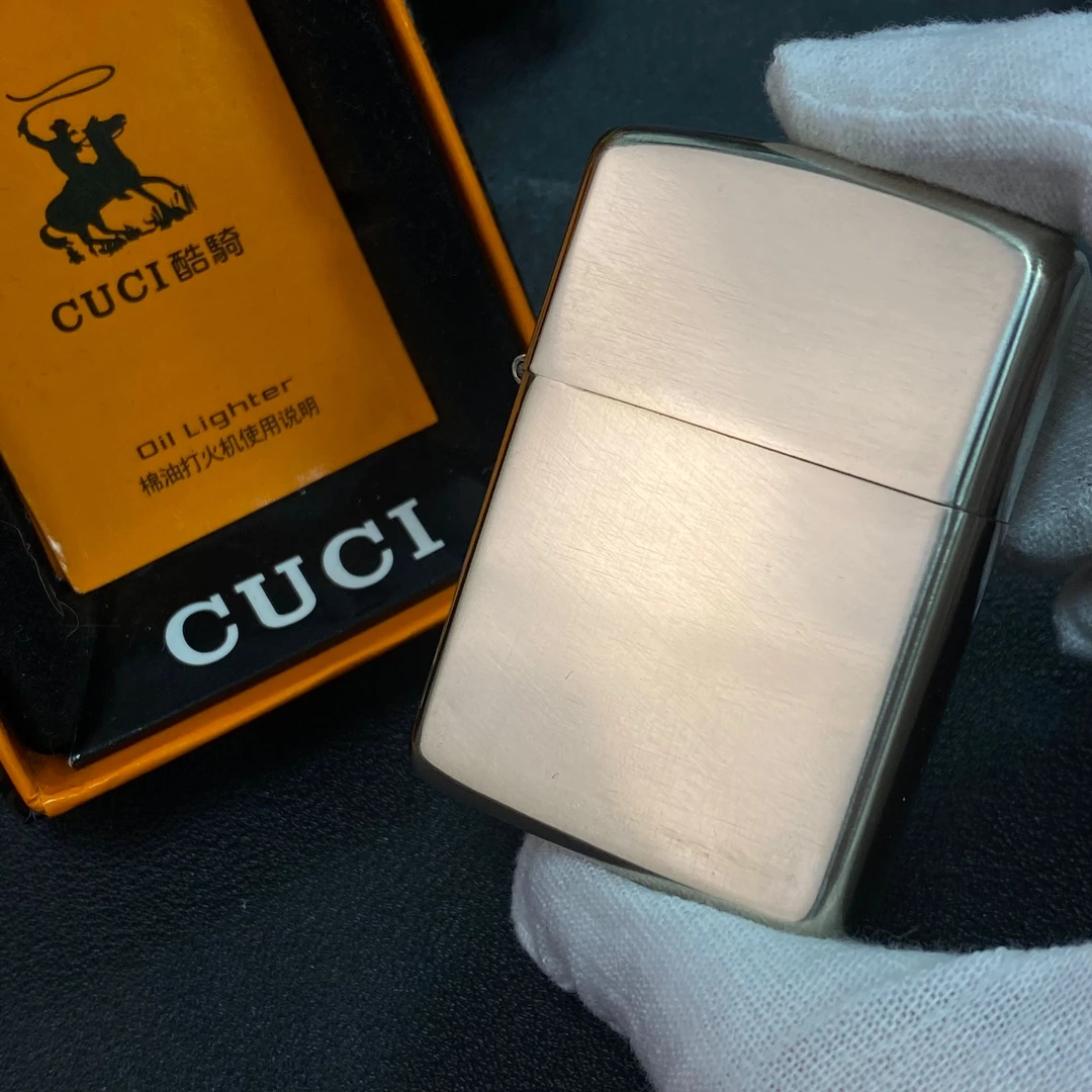 CUCI酷骑白铜光面光板煤油打火机白铜打火机内胆通用zp男士必备