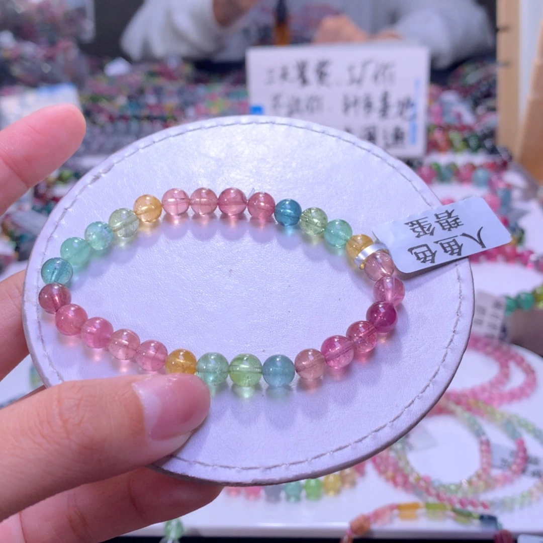 【闪购商品】未镶嵌手链碧玺6.8mm左右