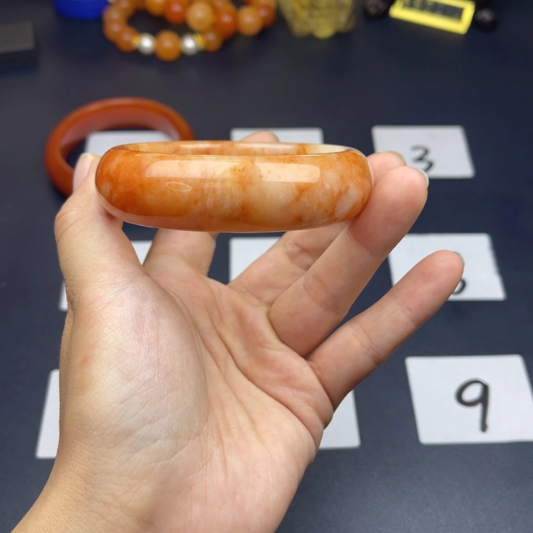 未镶嵌石英质玉（黄龙玉）手镯4号59.2圈