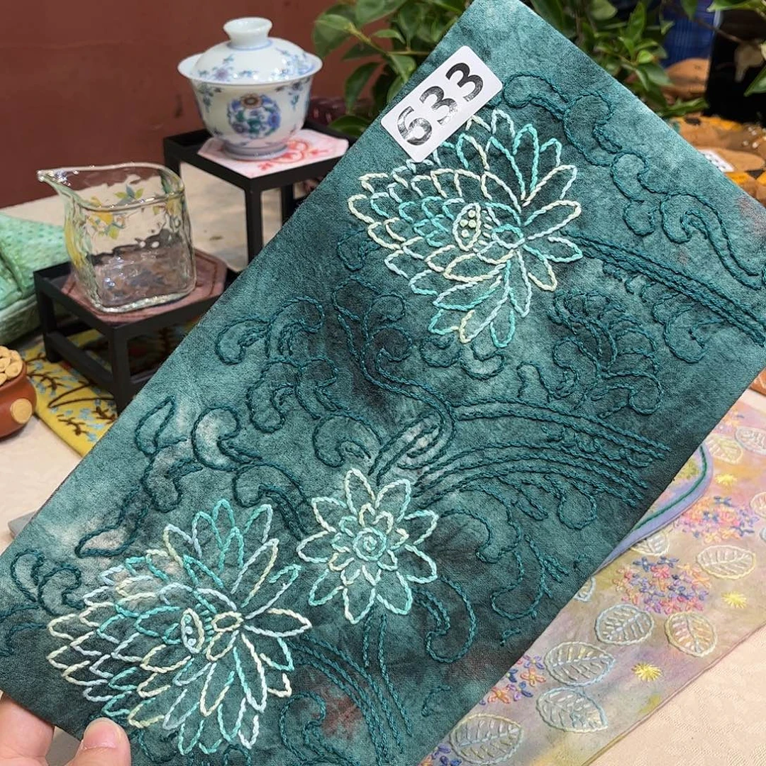 规格15.29刺子绣茶席