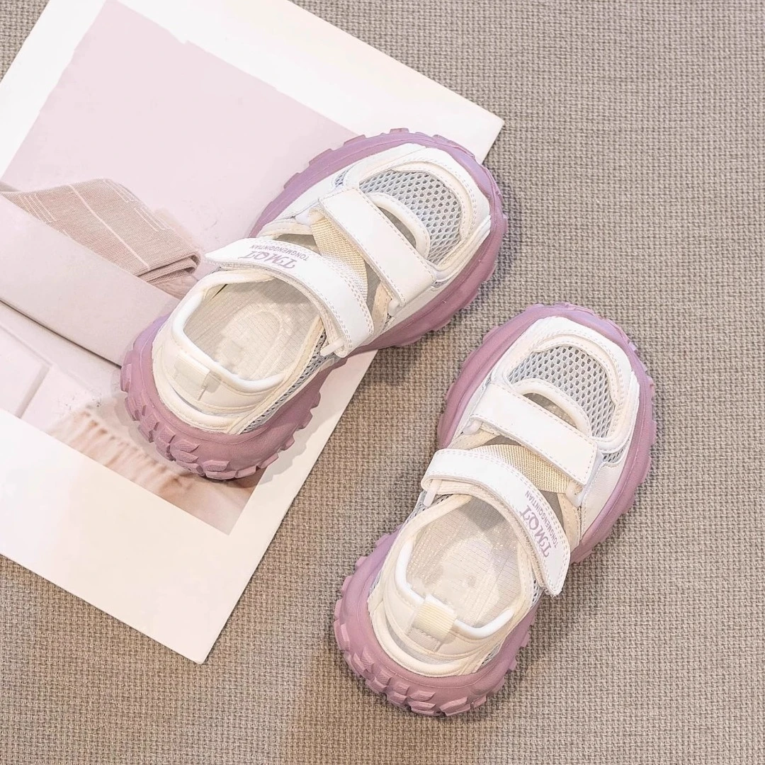 江博士潮童【断码】女童运动鞋春秋儿童女宝鞋子透气网面小女孩网鞋