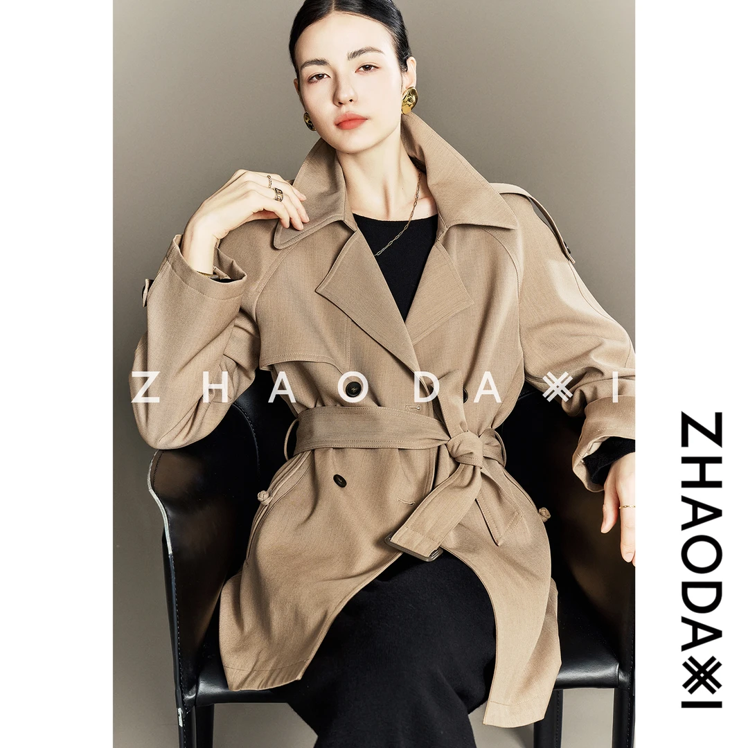 【赵大喜】现货！晚秋风衣｜双排扣廓形风衣款 中长款外套