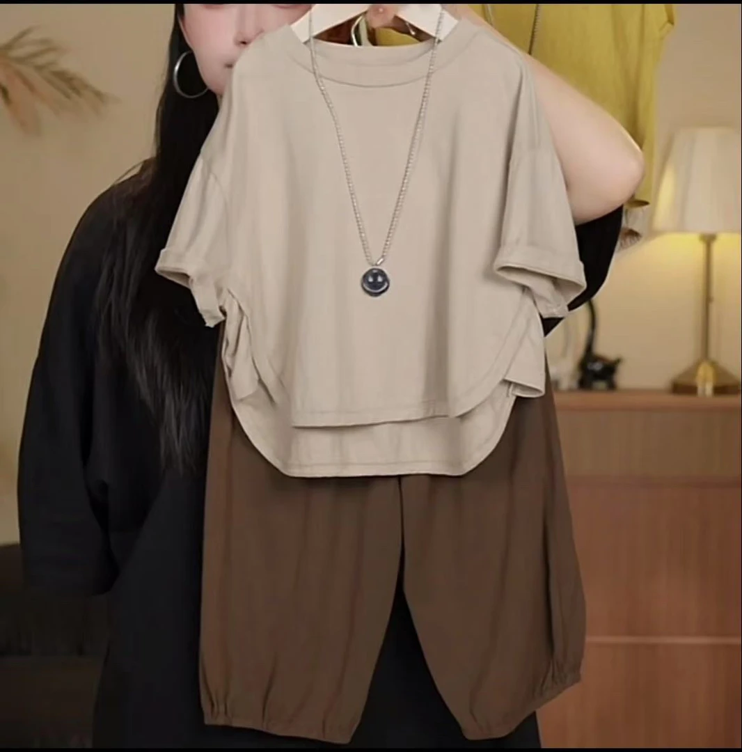 2025新款男童女童森系夏季套装痞帅潮酷洋气炸街宽松两件套