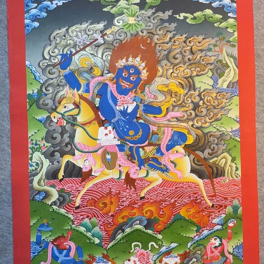装裱画金品吉祥天母纯手绘75*50