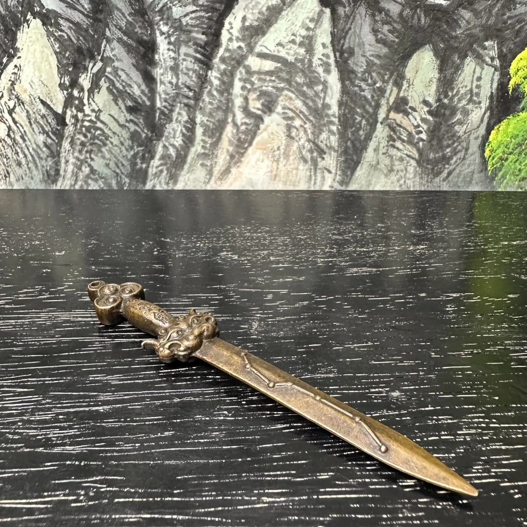 复古铜器摆件小小小七星剑163