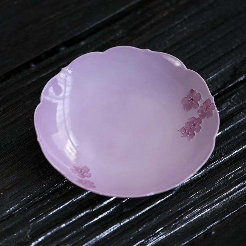 【纳兰】紫色花朵壶承（Q6845）
