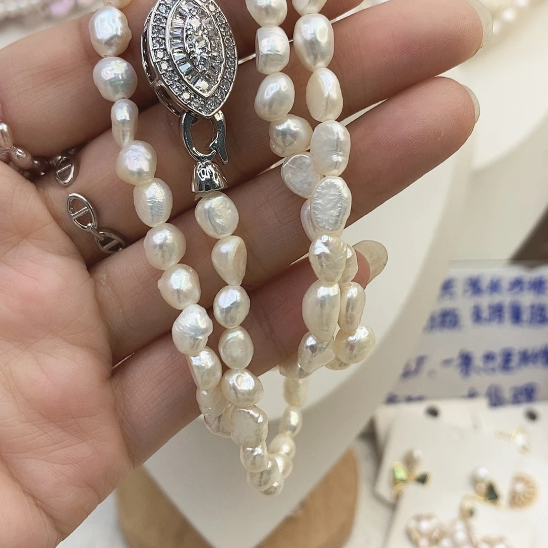颈饰钛钢淡水珍珠