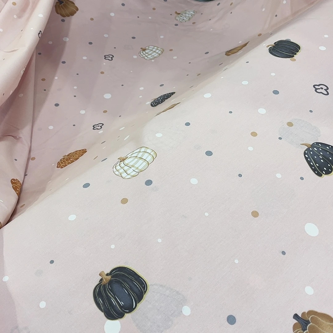 纯棉布粉南瓜10米不加工