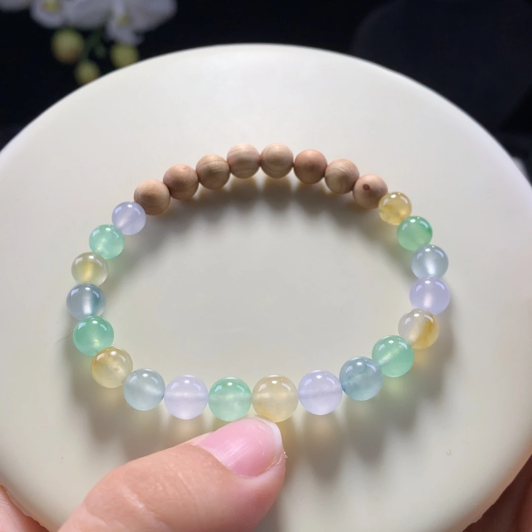 翡翠未镶嵌手串爱丽丝花园