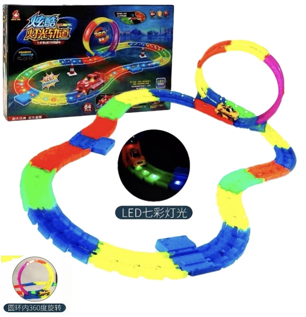 灯光电动拼装轨道车