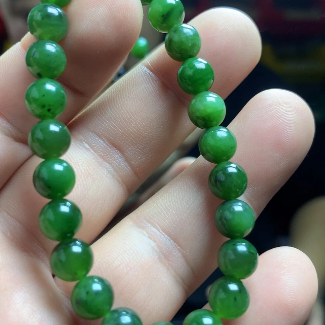 和田玉（碧玉）未镶嵌手链