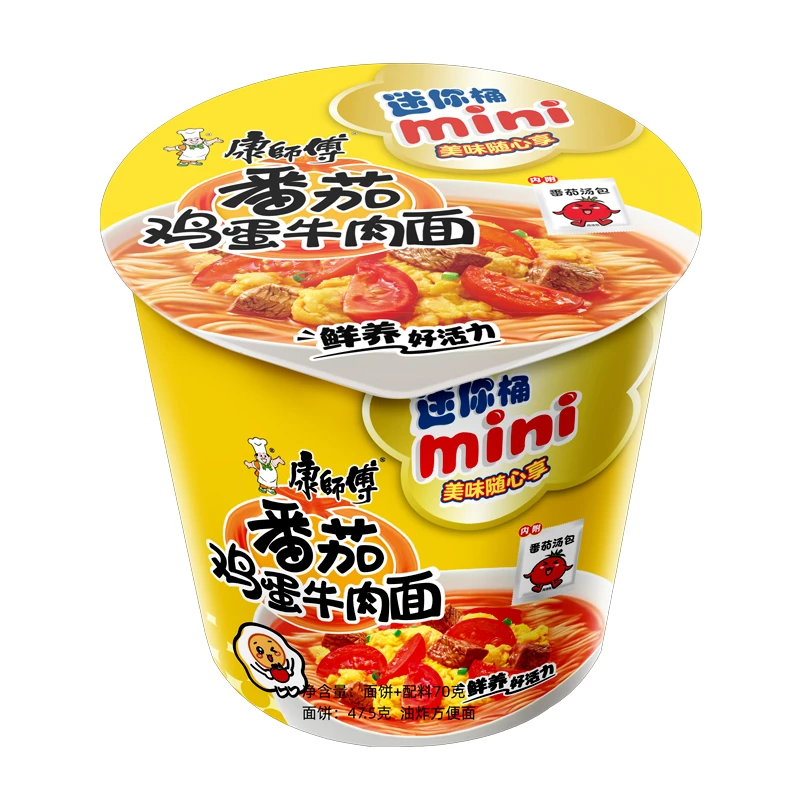 康师傅迷你杯番茄鸡蛋牛肉面 70g