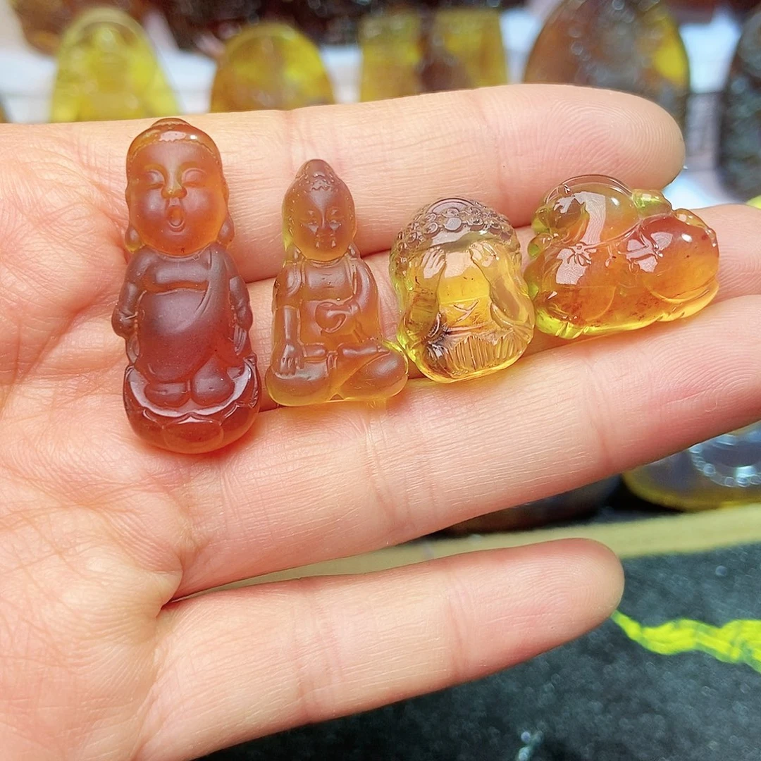 琥珀颈饰未镶嵌小件