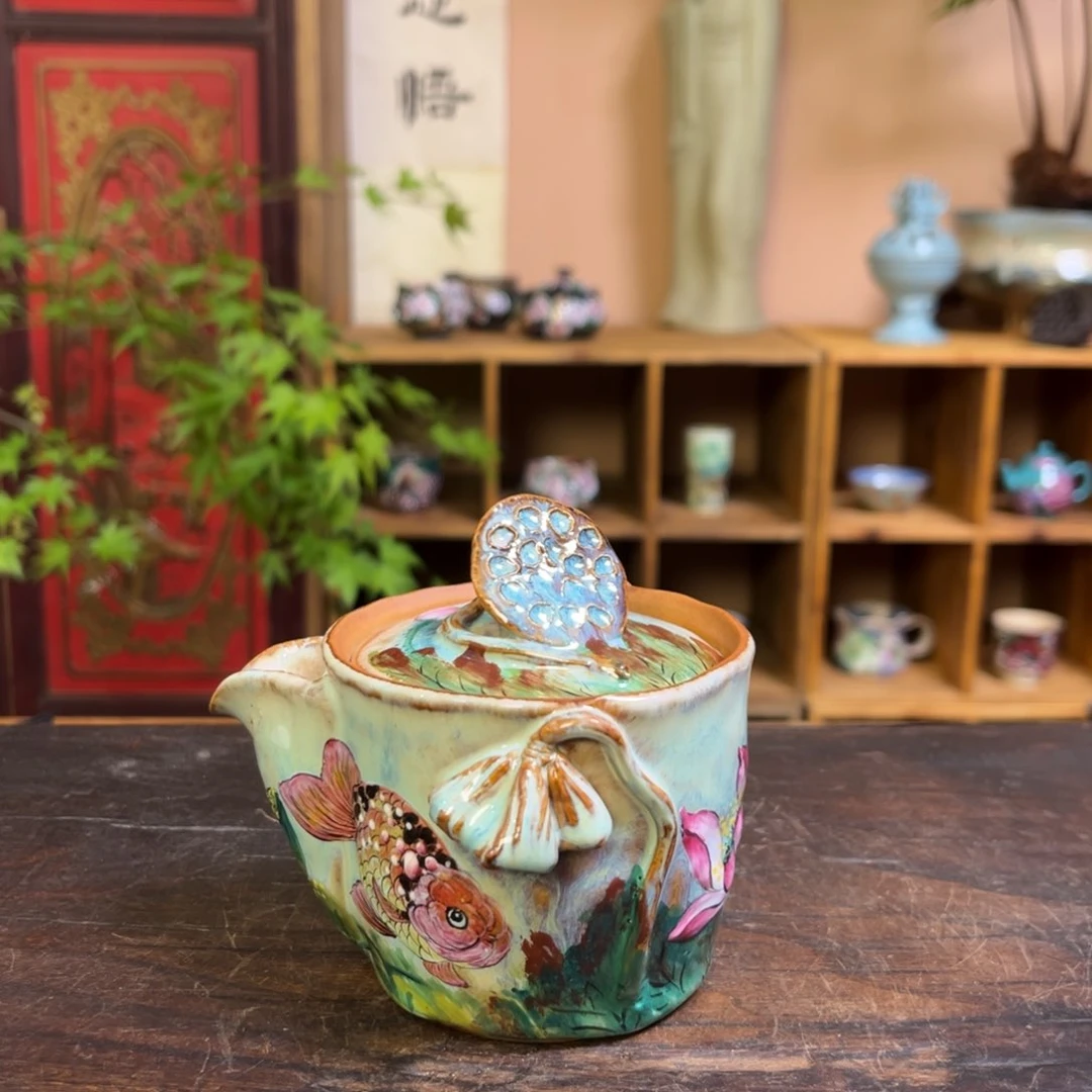 柴烧手工手绘陶瓷