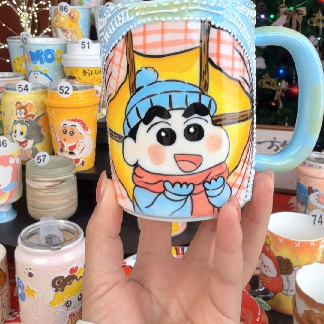 葵***陶景德镇手绘高温釉下彩玉泥