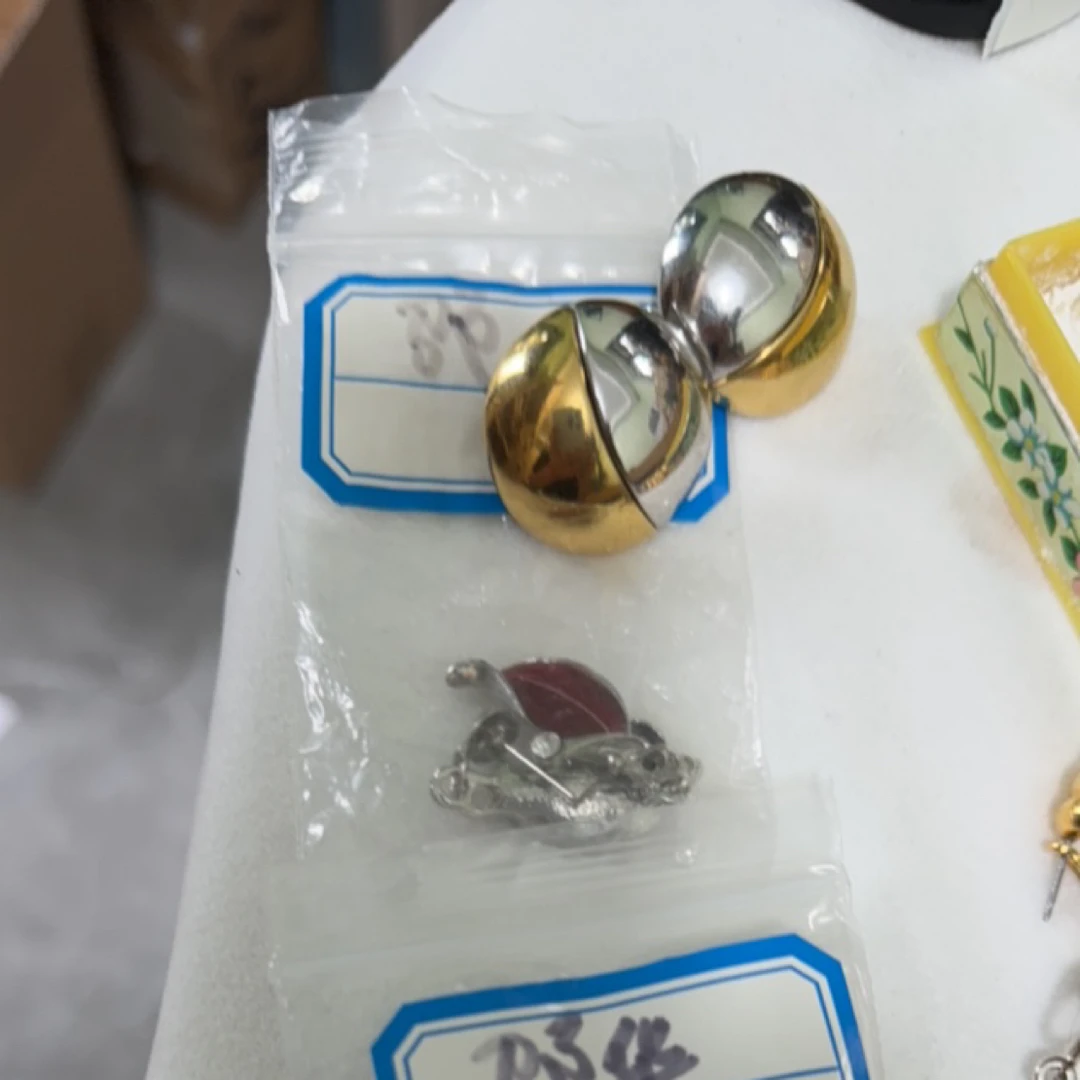 合金耳饰 中古合集乱拍不发耳夹精致轻奢金色复古时尚