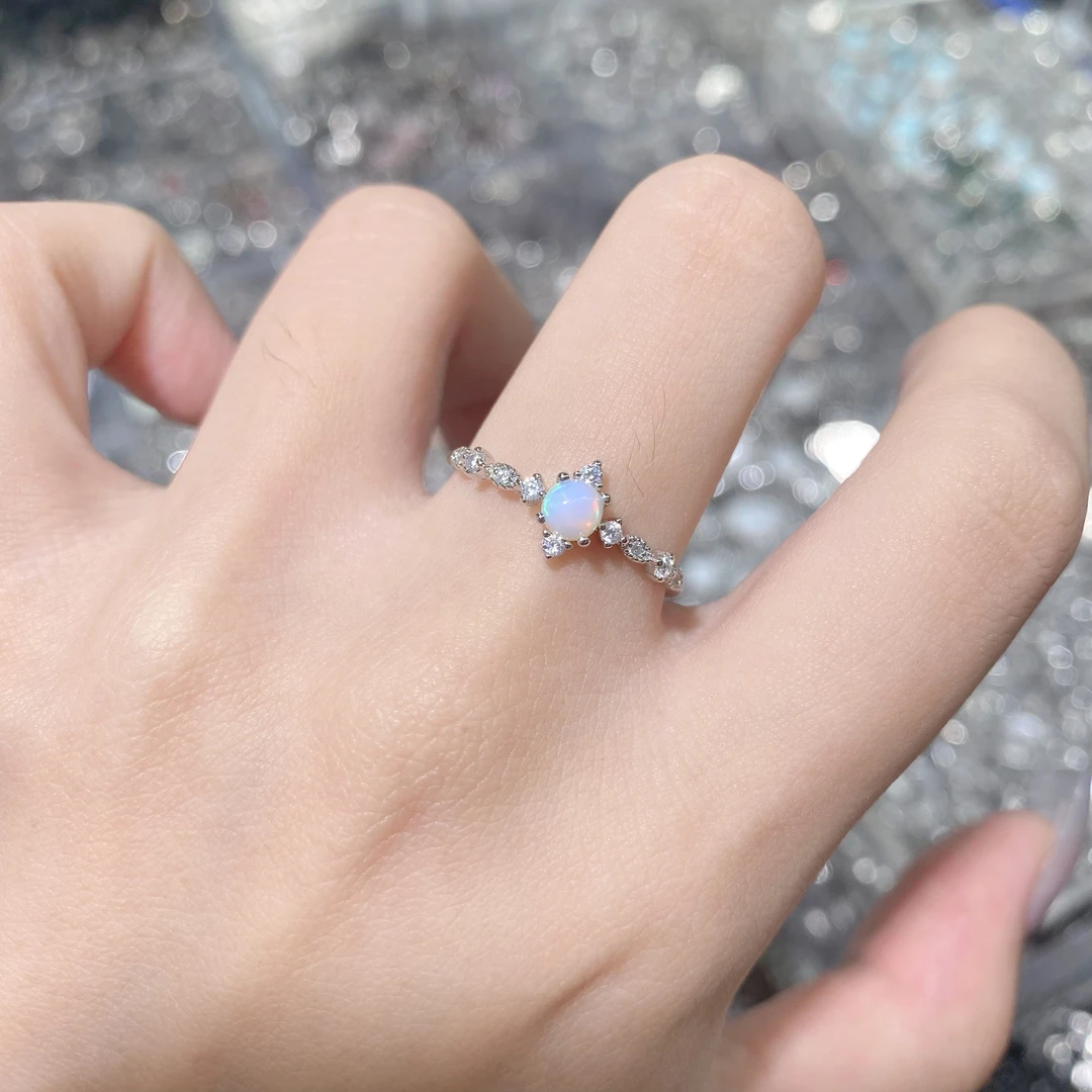 欧泊戒指-开口可调节