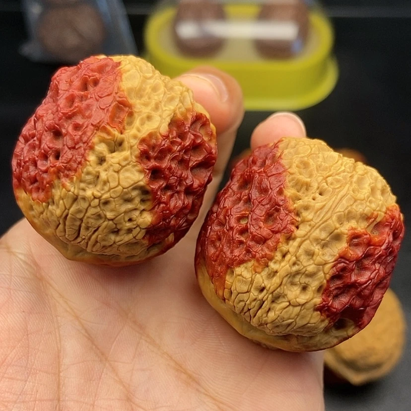 【闪购商品】把件文玩核桃42尺牡丹绣球59克