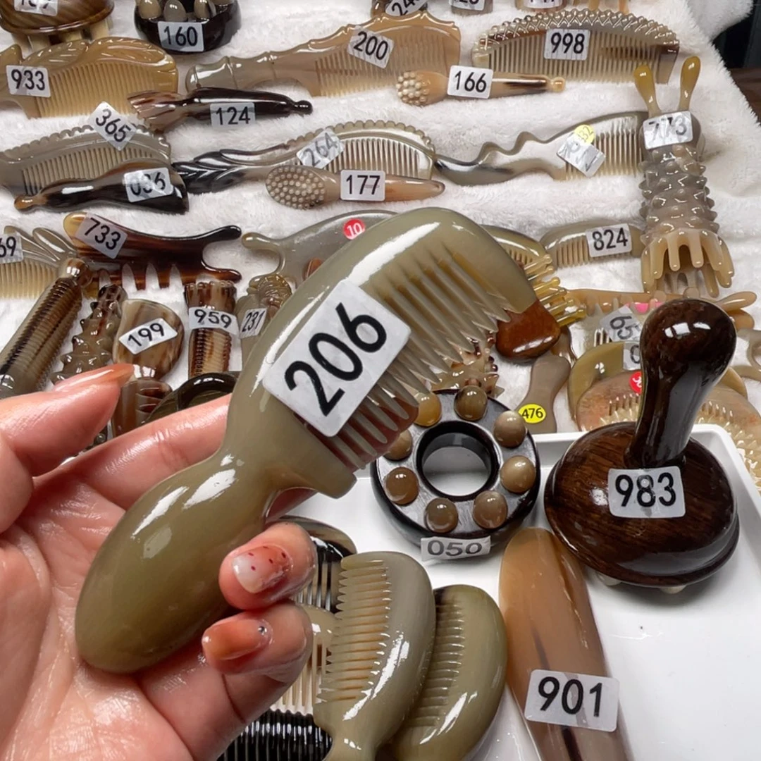 满***琅牛角梳牛角福利款