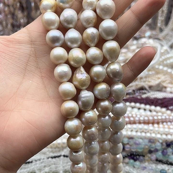 未镶嵌玛瑙/玉髓珠宝半成品一条12mm左右圆皱巴