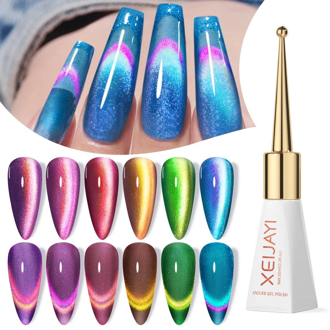 新款网红烟花双光猫眼甲油胶套装日式光疗胶美甲店专用