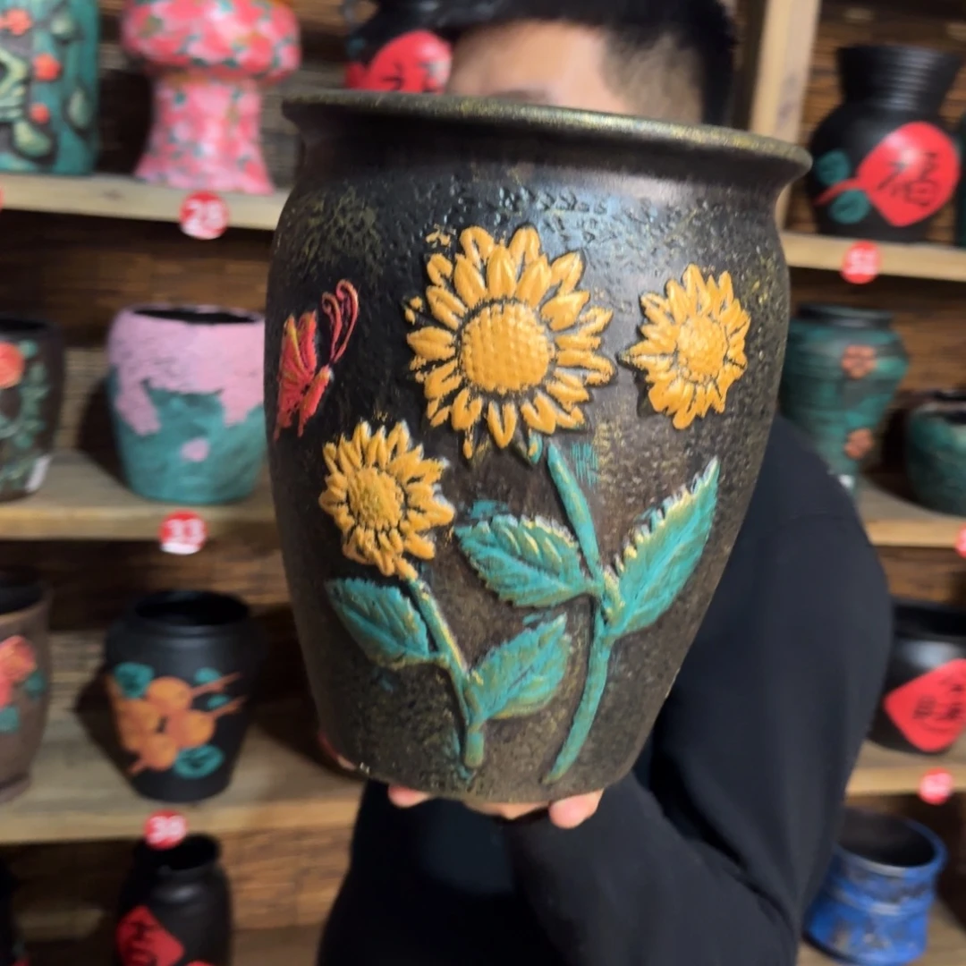 带孔高端浮雕花盆炸炸炸炸