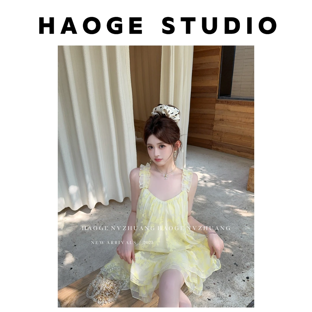 初·Chu●露思裙X5SY0516A连衣裙预夏季小众轻奢甜美气质设计感