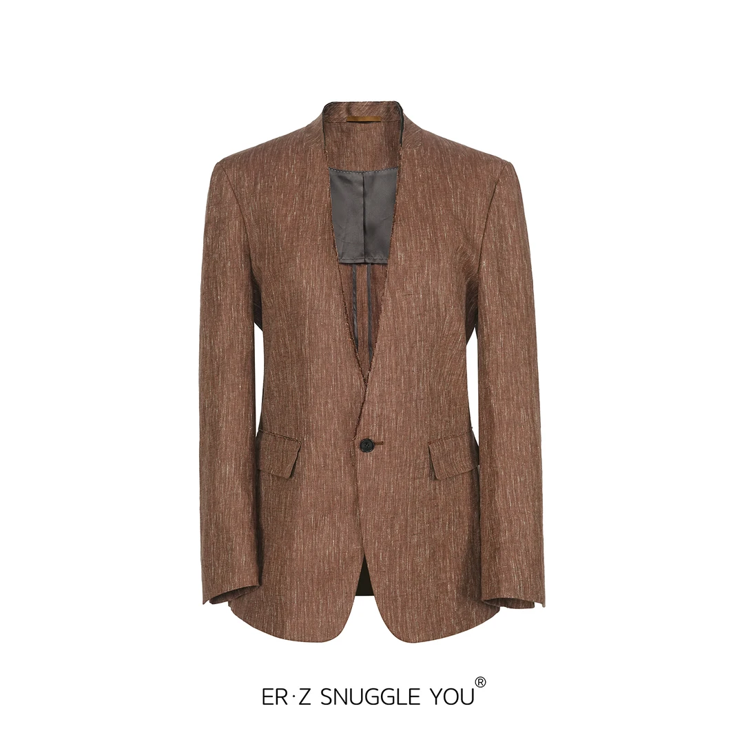 ERZ墨小墨2025年春夏设计师款纯色西装时尚休闲修身女外套 H69-1