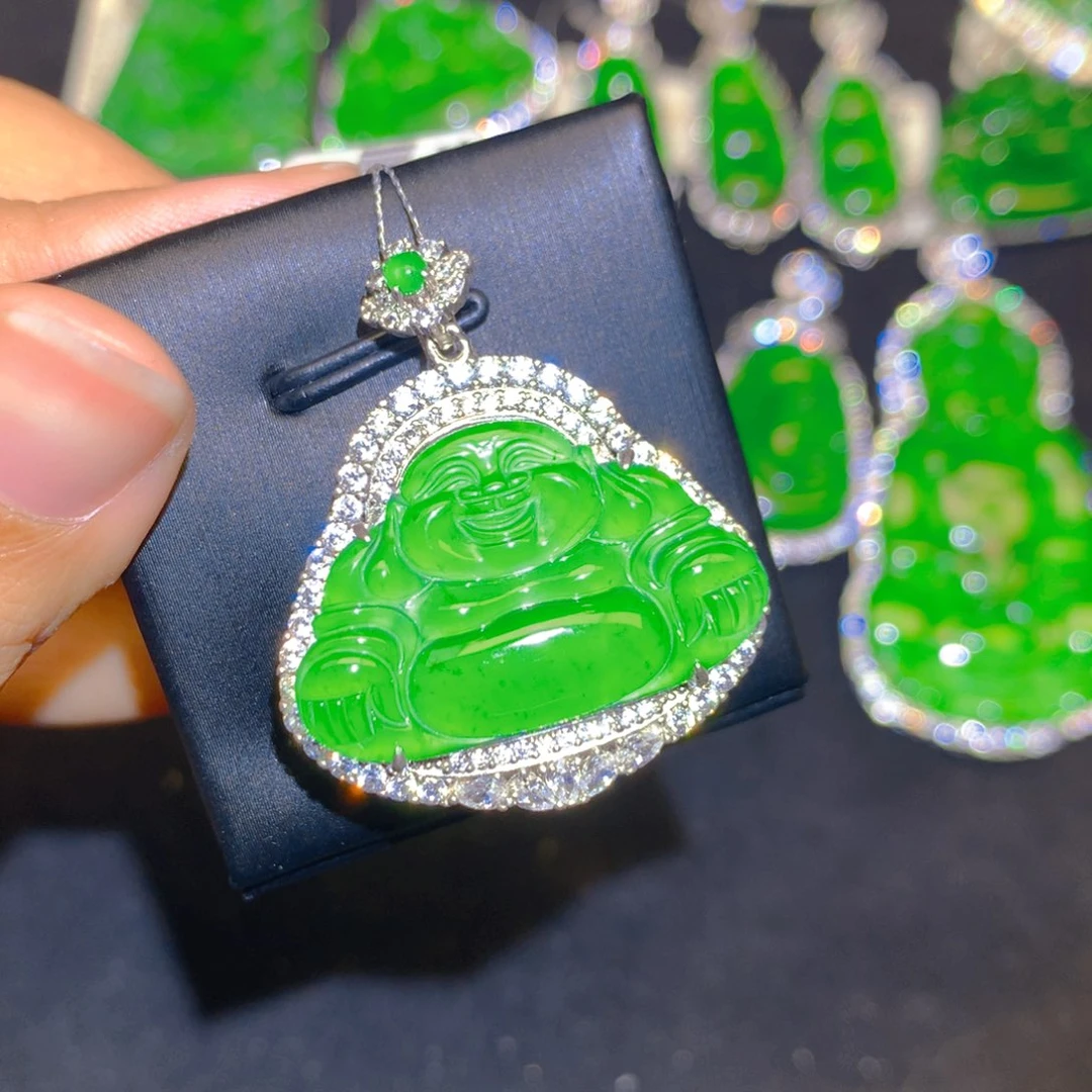 翡翠银S925镶嵌颈饰