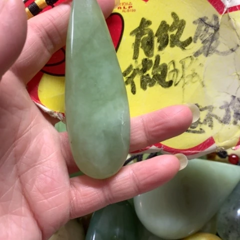 蛇纹石玉未镶嵌手把件