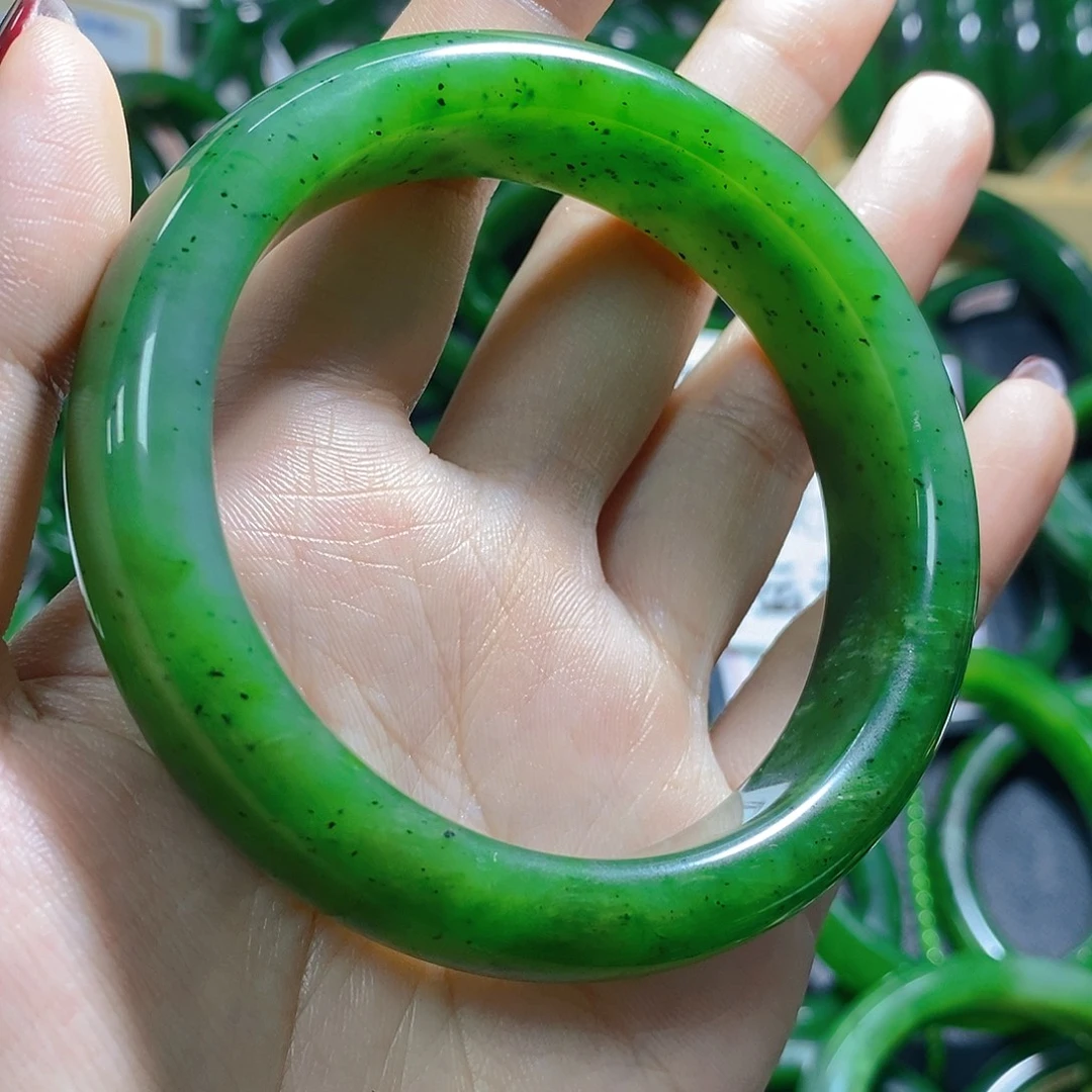 水***月和田玉（碧玉）未镶嵌手链