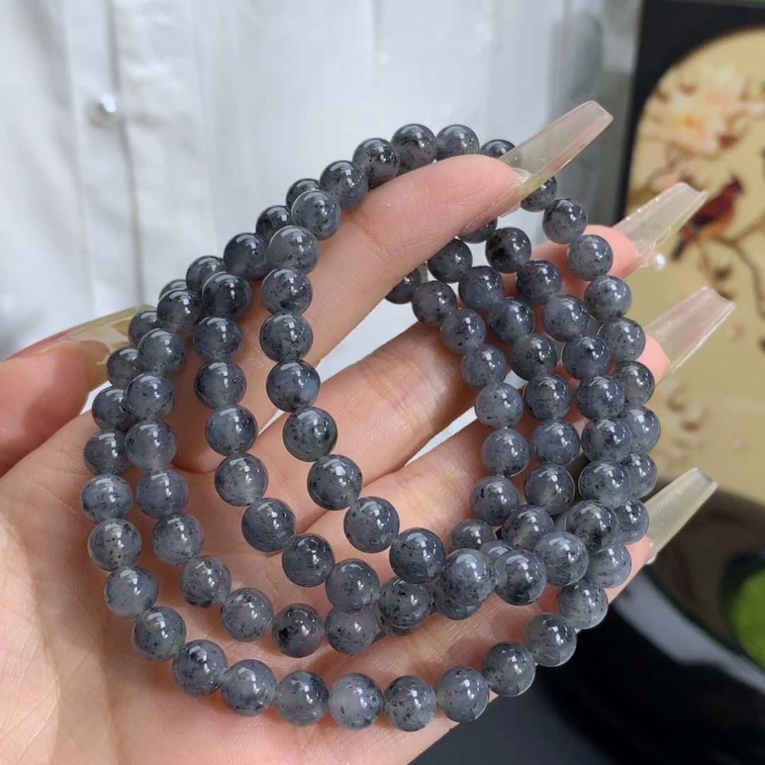 翡翠手链未镶嵌卡6.4冰胶乌鸡