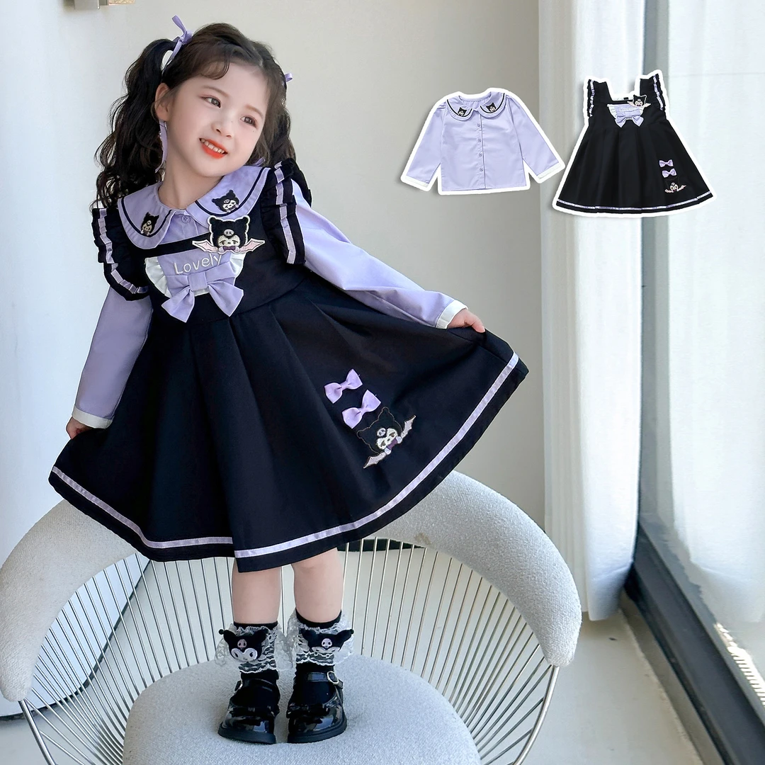 女中小童背带裙套装秋款女宝宝库洛米兔子警官朱迪秋小女孩两件套