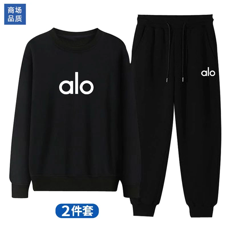 商场品质春秋季时尚卫衣长裤男士两件套百搭休闲情侣运动套装